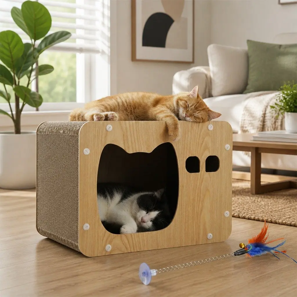 Cat Scratching Board Multi-Angle Cardboard Lounge 30cm L x 39cm W x 30cm H