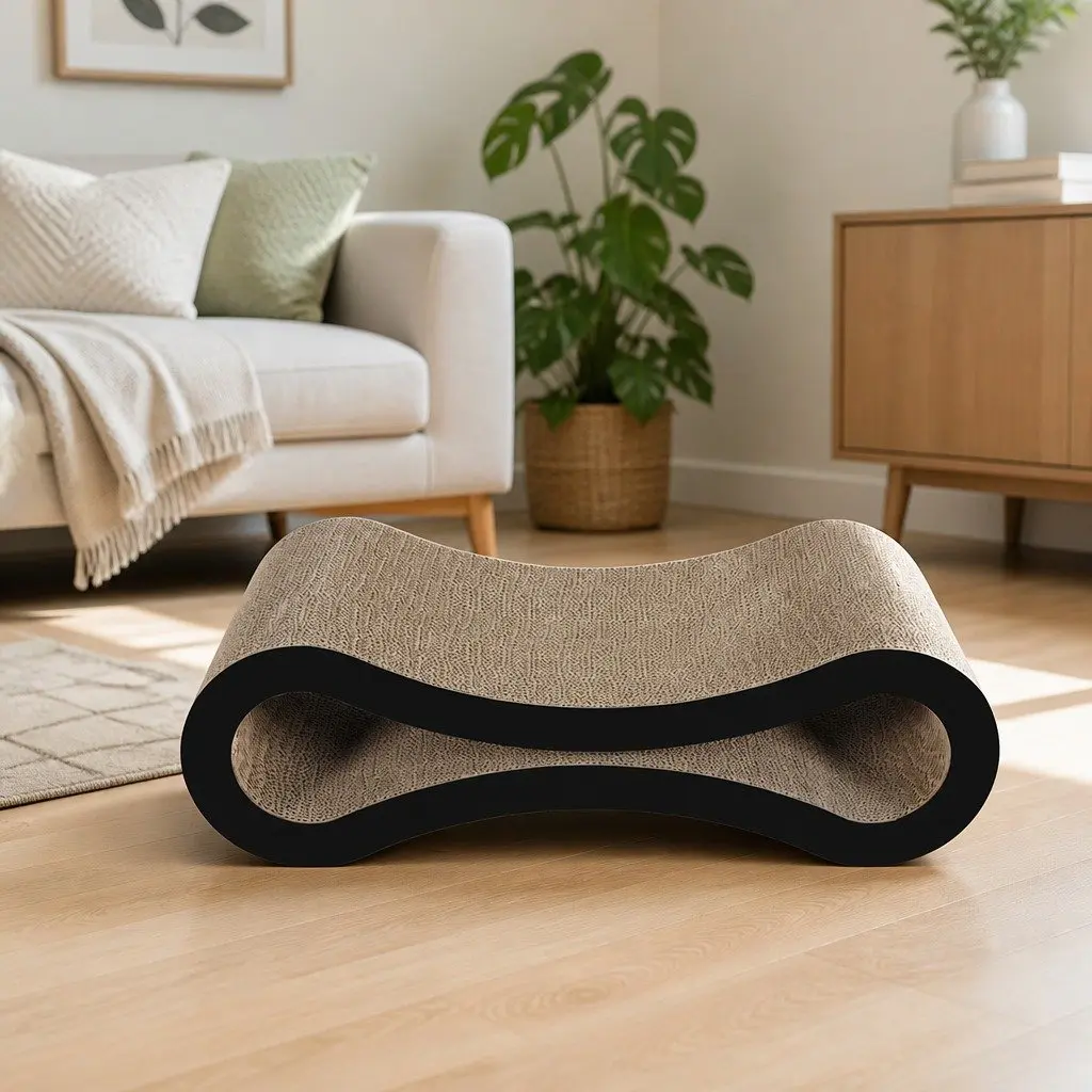 Cat Scratcher Board Bed 50cm Extra-Large Cardboard Lounger Multi-Functional