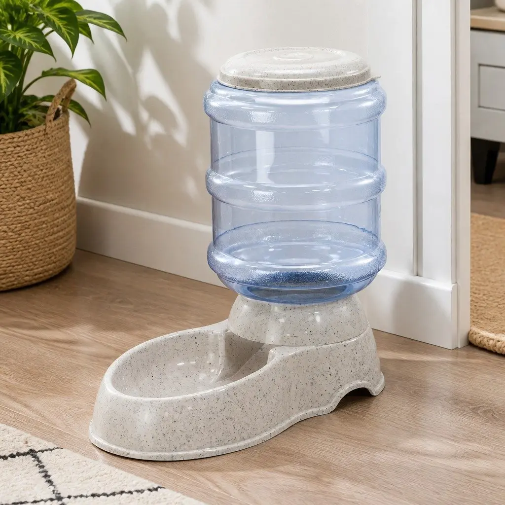 Automatic Pet Feeder Water Dispenser Gravity System 3.5L for Cats Small Dogs