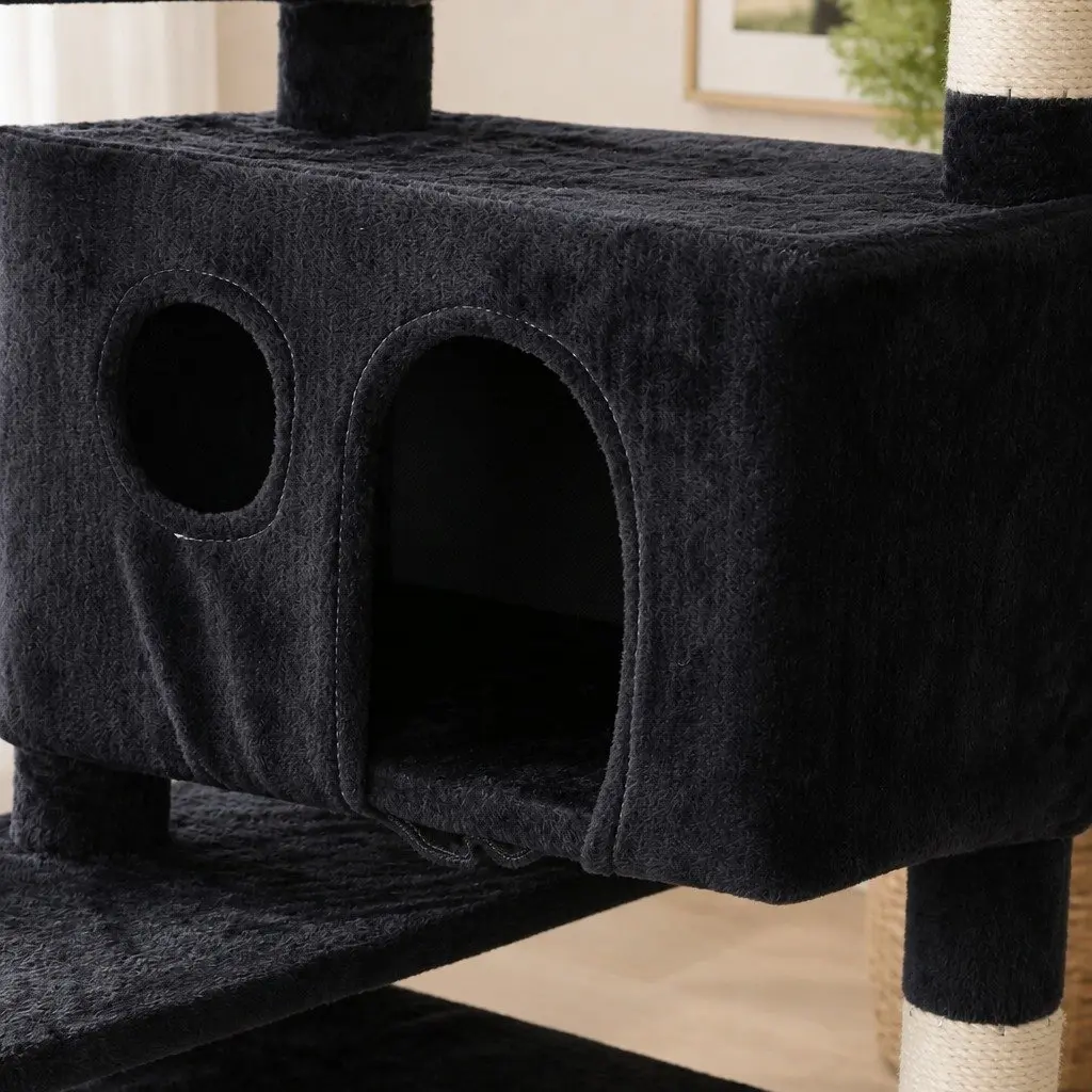 Cat Tree Multi-Level Tower Plush Activity Centre 145cm