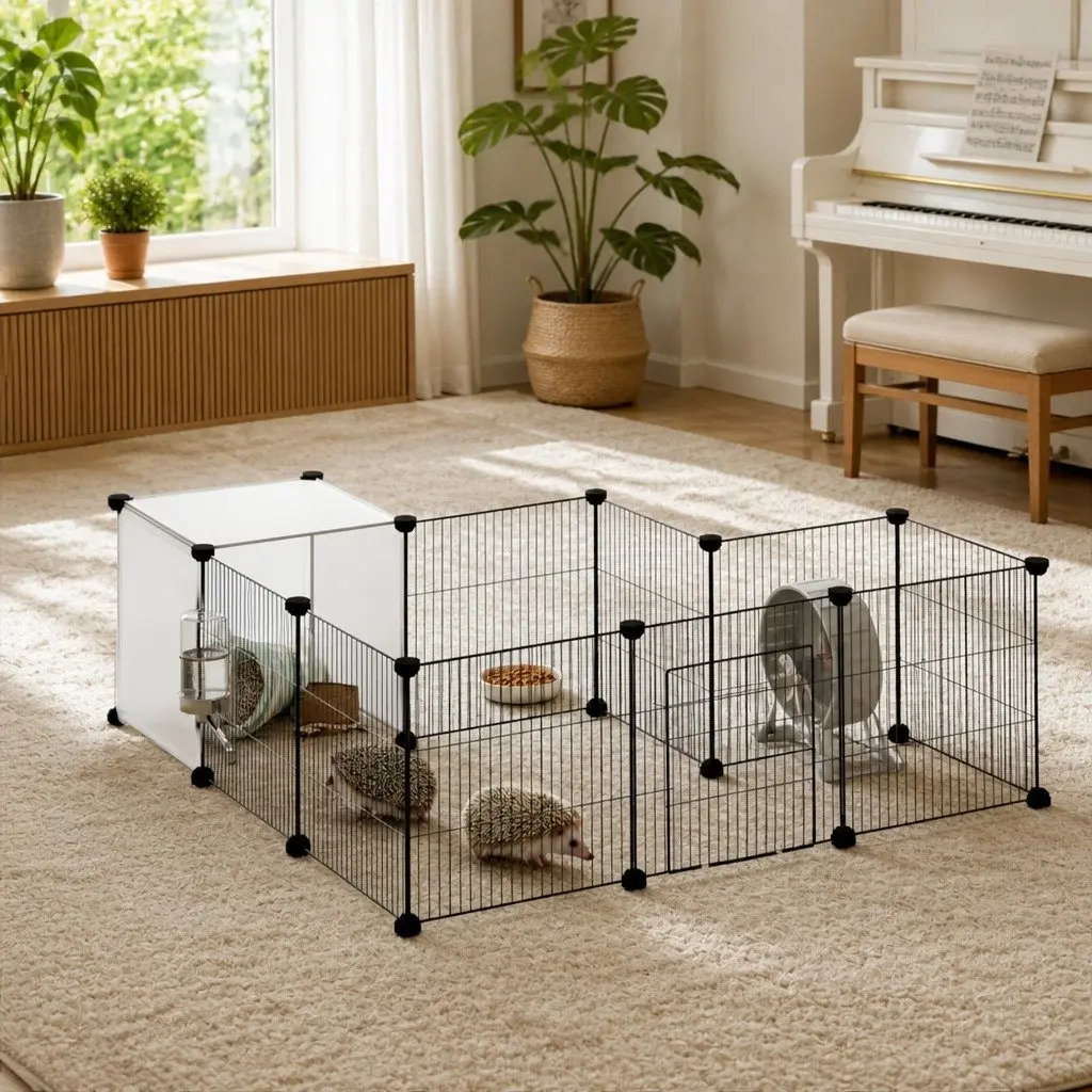 Pet Playpen 14 Panels Modular Enclosure Small Animals Hamster Rabbit Guinea Pig