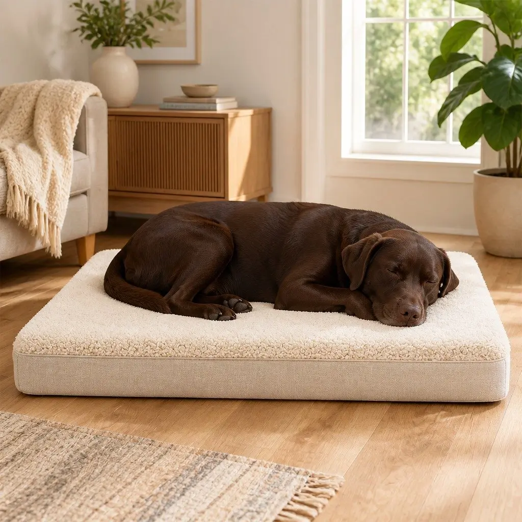 Dog Bed Pet Mat Soft Cushion Removable Washable Cover Non-Slip Indoor
