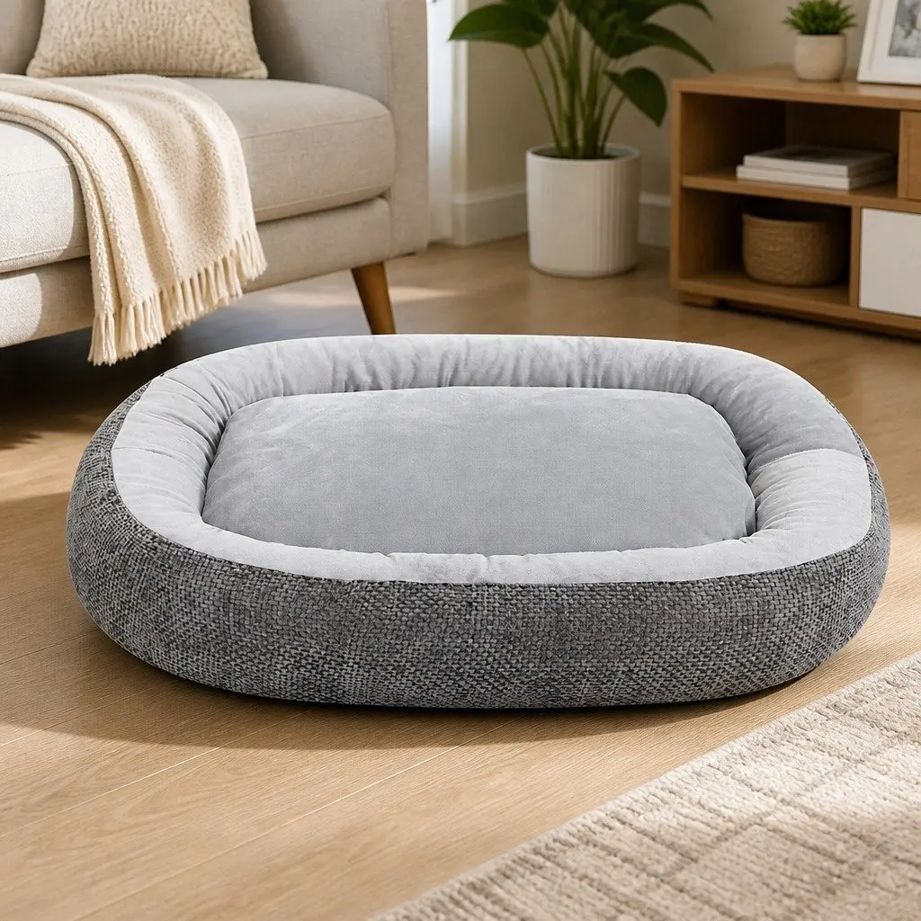 Orthopedic Pet Bed Plush Washable Non Slip 90cm L x 60cm W x 19cm H