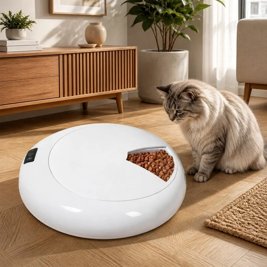 Automatic Pet Feeder Smart Timed Bowl Bluetooth App Control Six Meals