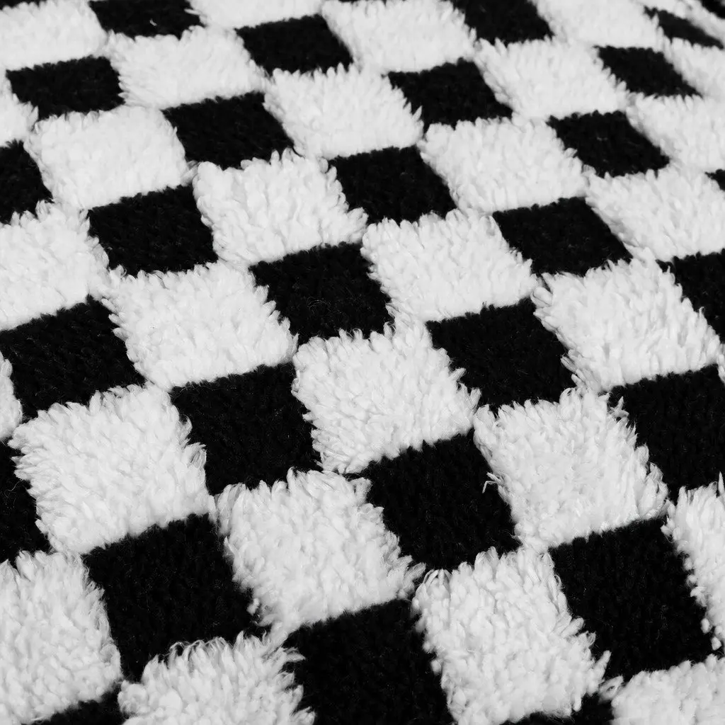 Pet Bed Plush Checkered Washable Removable Cover 60cm x 50cm x 35cm