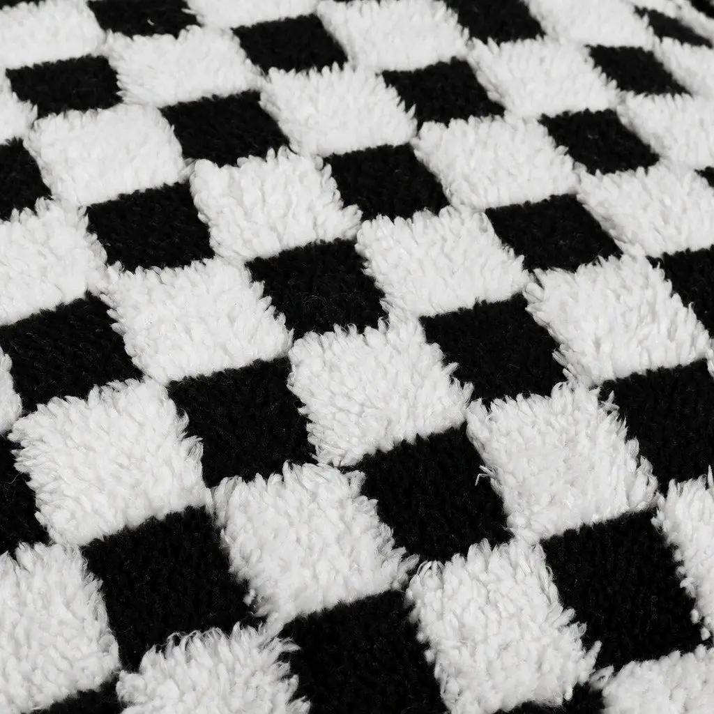 Pet Bed Plush Checkered Dog Bed Cat Bed Washable Removable Cover Raised Bolsters