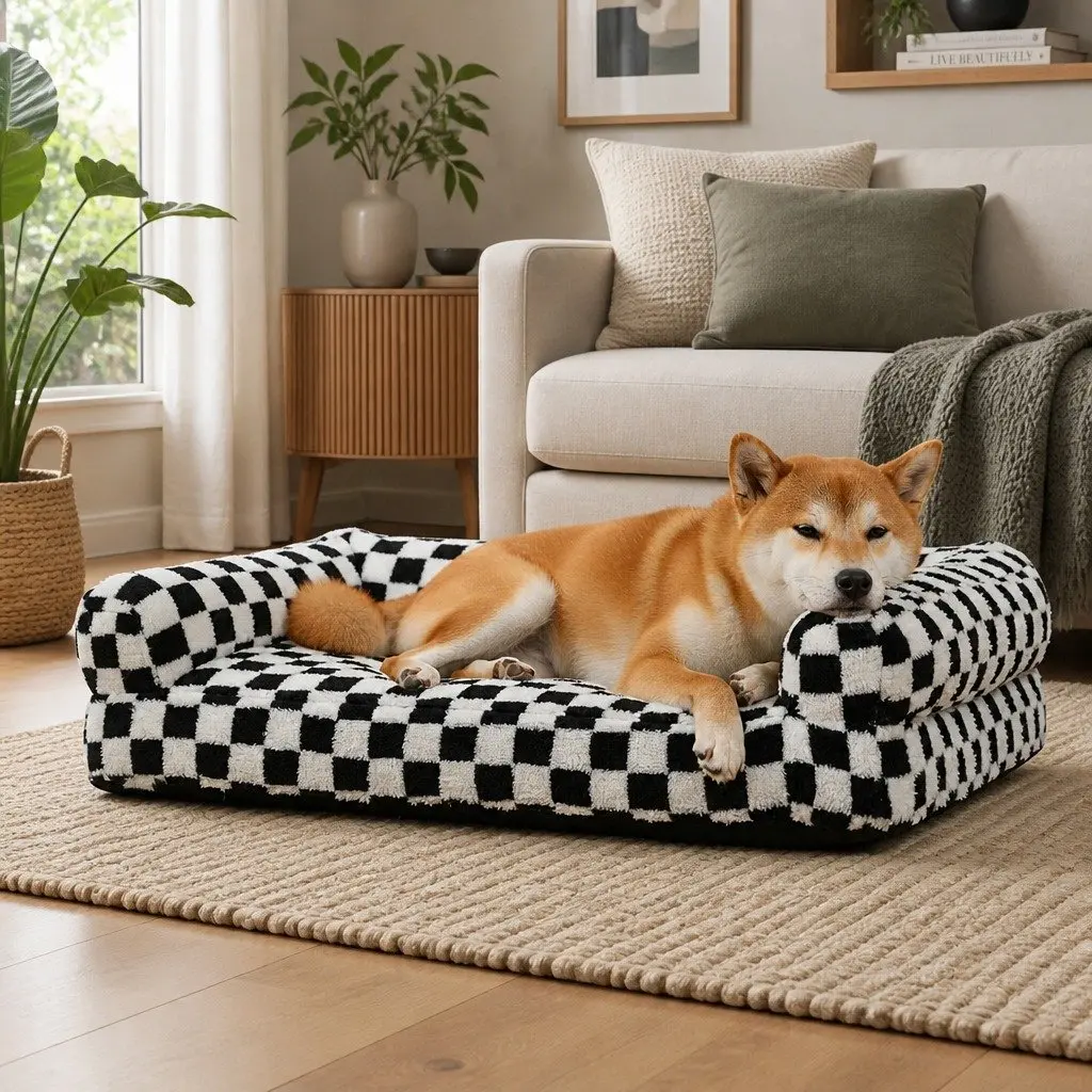 Orthopedic Dog Bed Memory Foam Calming Sofa Style Small Size