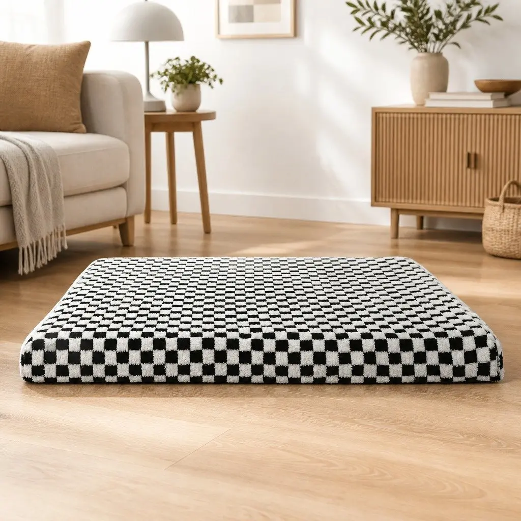 Orthopedic Dog Bed Memory Foam Waterproof Sherpa 90cm x 60cm x 11cm