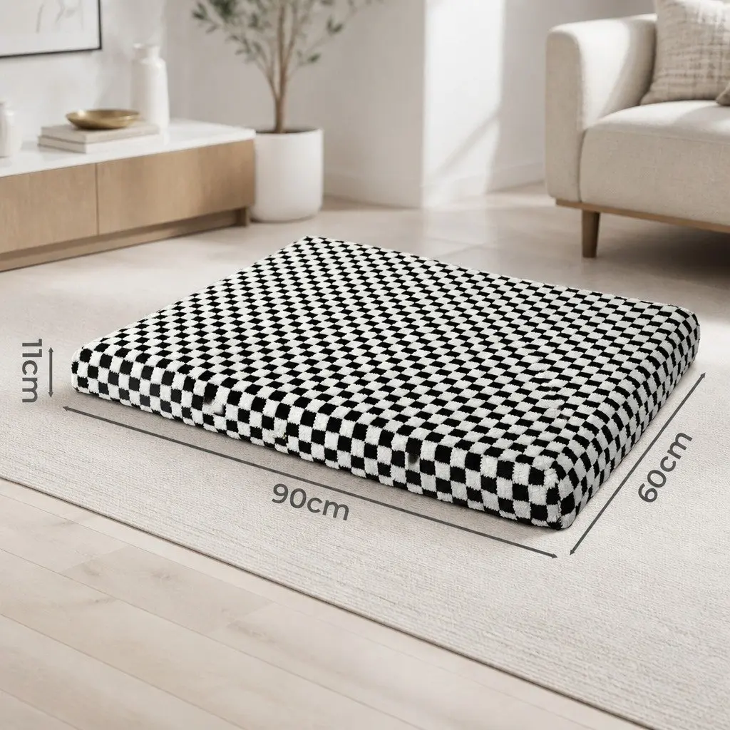 Orthopedic Dog Bed Memory Foam Waterproof Sherpa 90cm x 60cm x 11cm