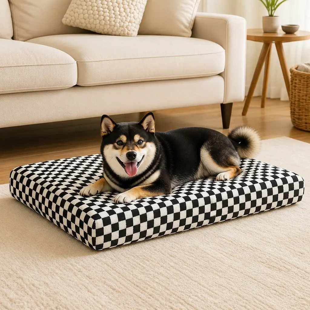 Orthopedic Dog Bed Memory Foam Waterproof Washable Non-Slip 70cm x 50cm x 11cm
