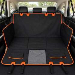 Dog Car Seat Cover Pet Back Seat Hammock 4-in-1 Convertible Cargo Liner