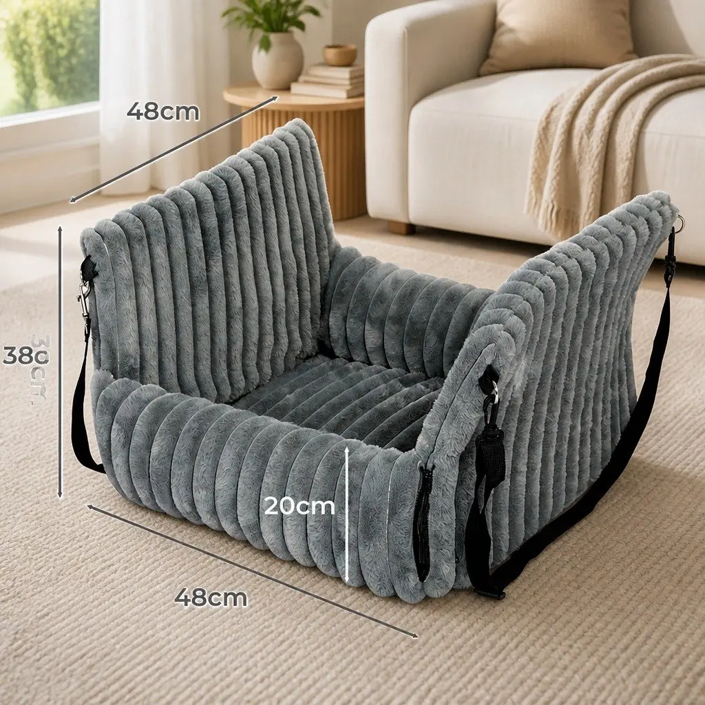 Dog Car Seat Booster Portable Pet Travel Safety Bed Washable Non Slip Cosy