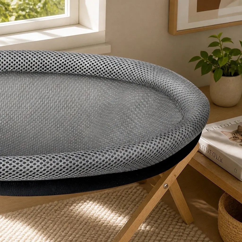 Cat Desk Hammock 360 Rotatable Adjustable Height Washable Pet Nest 42x39x30cm