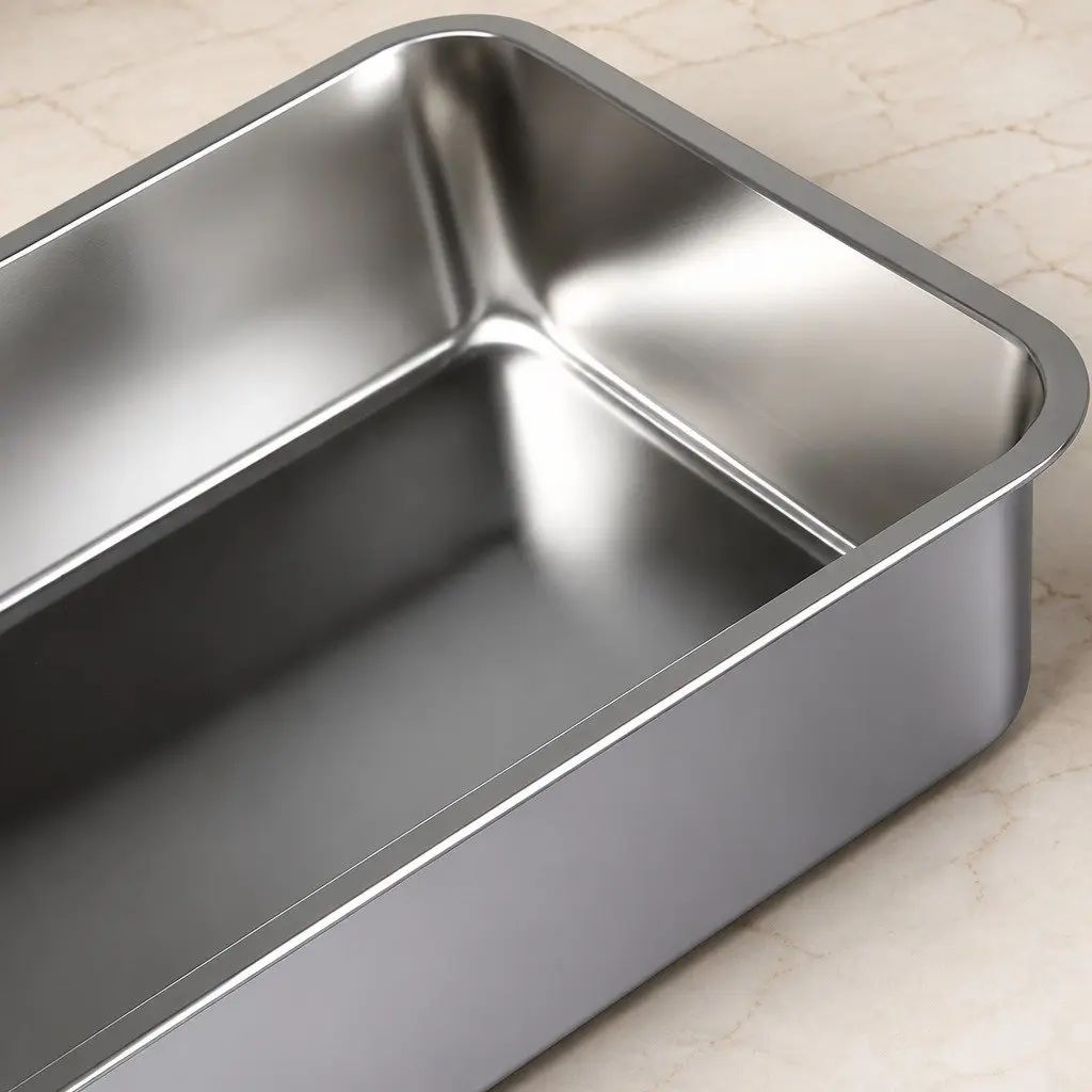 Large Enclosed Cat Litter Box Stainless Steel High Sided 60cm