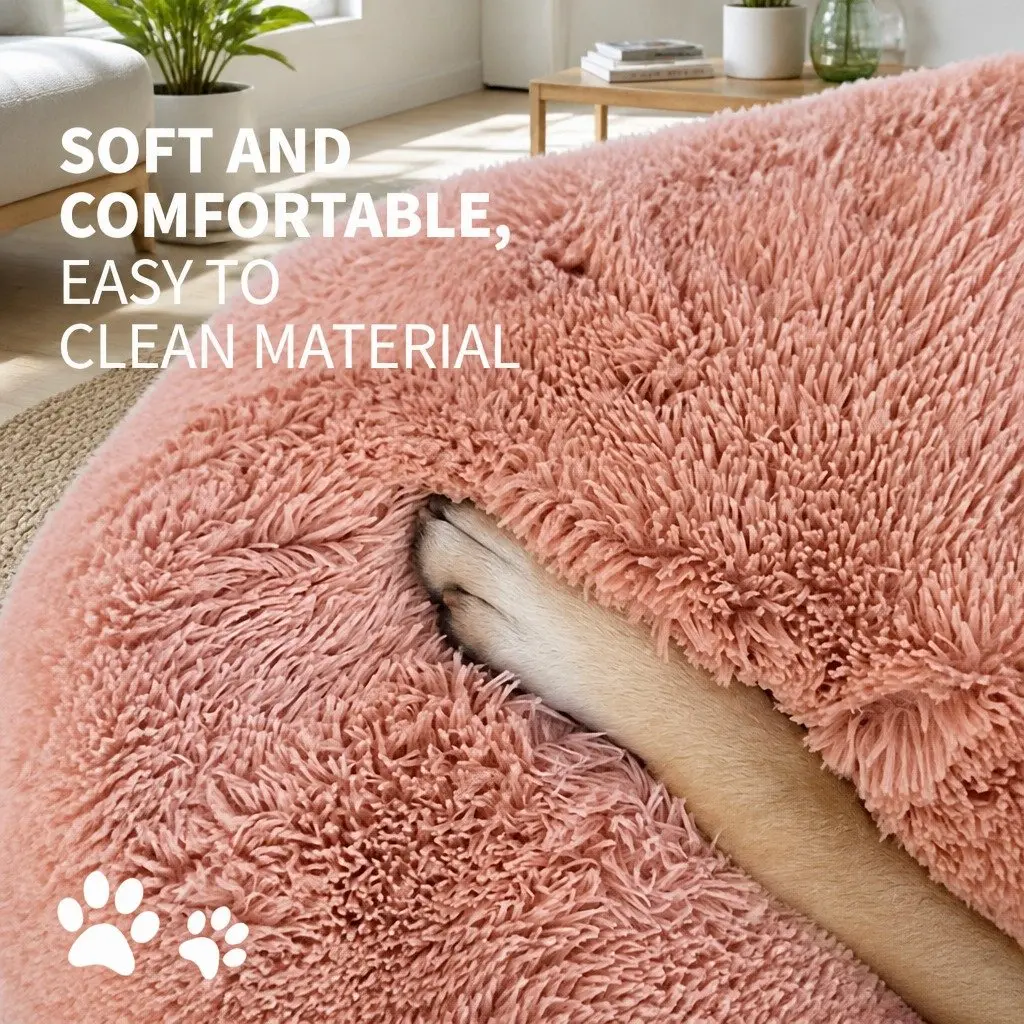 Dog Bed Round Plush Nest XL Pink