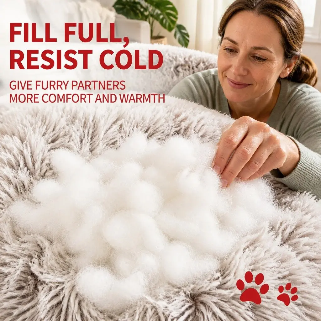 Plush Dog Bed Warm Nest Soft Cushion 100cm Teal