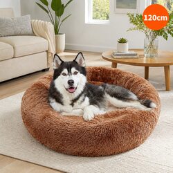 Friendly Round Plush Bed for Your Pets 120cm