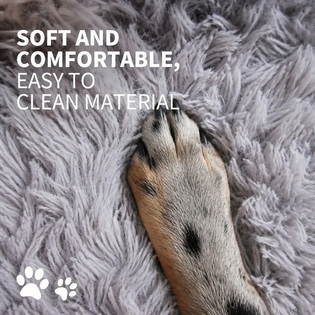 Pet Bed Round Soft Plush Washable 100cm Dog Cat Sleeping Mat