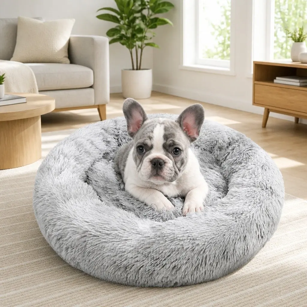 Pet Bed Round Nest Warm Plush Washable Small 70cm