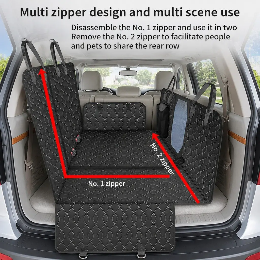 Car Back Seat Cover Pet Dog Waterproof Hammock Protective Pad Multi-Function