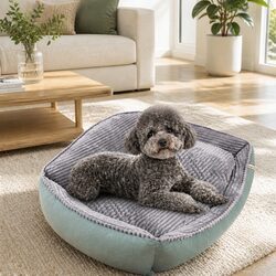 Pet Dog Bed Soft Warm Removable Washable High Back Puppy Sleep Mat S Size