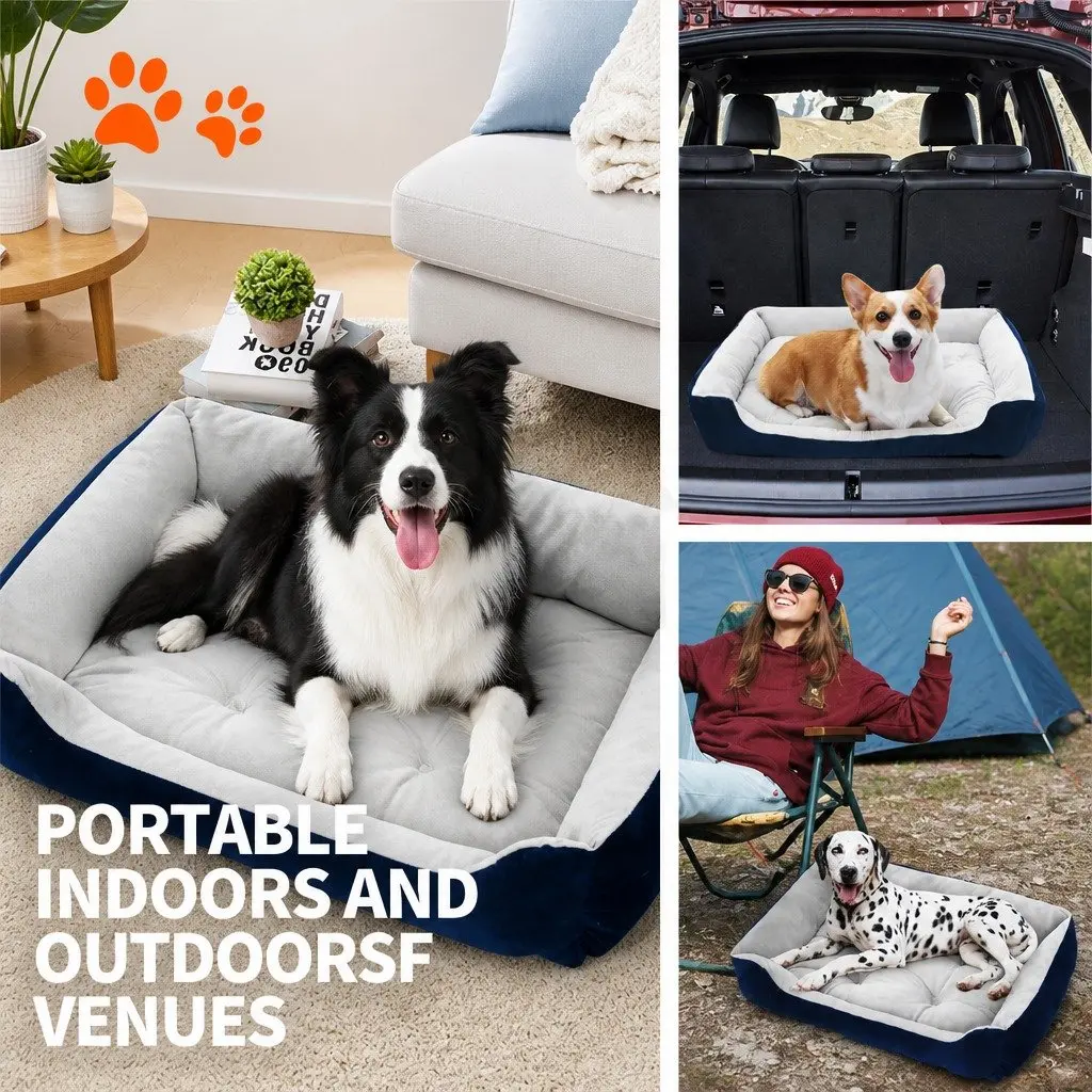 Pet Kennel and Mat Dog Crate Bed Large Medium XL Size Enclosure House