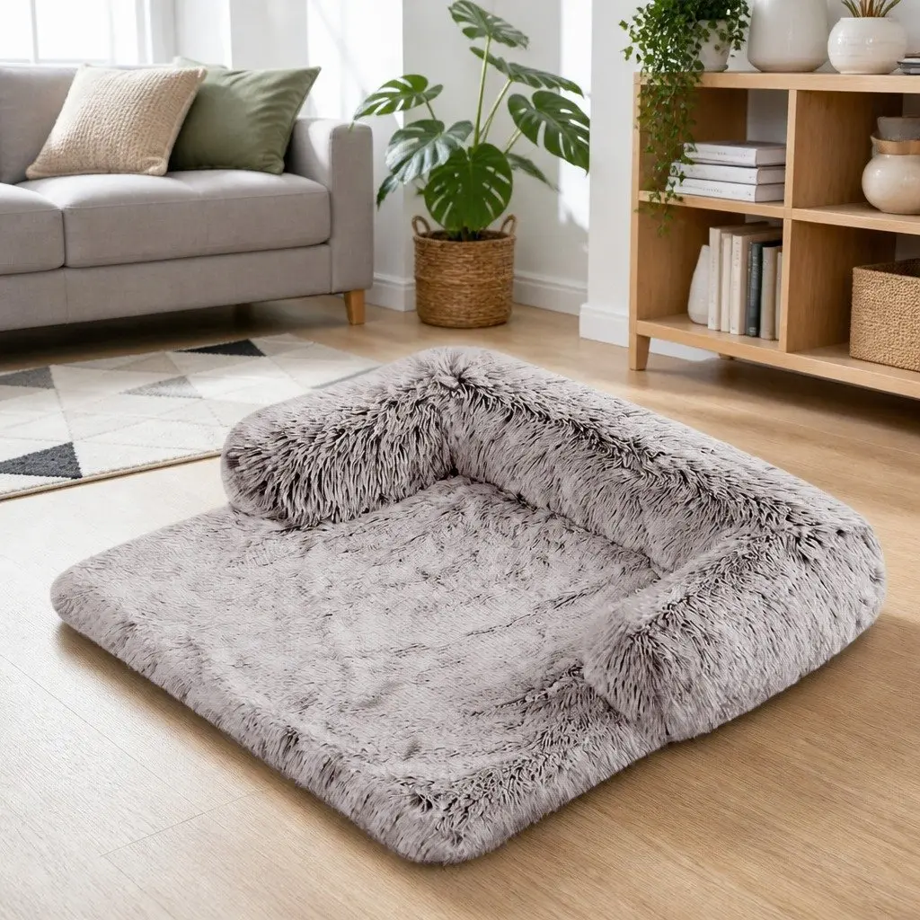 Pet Sofa Bed Calming Cushion Plush Mat Small Size