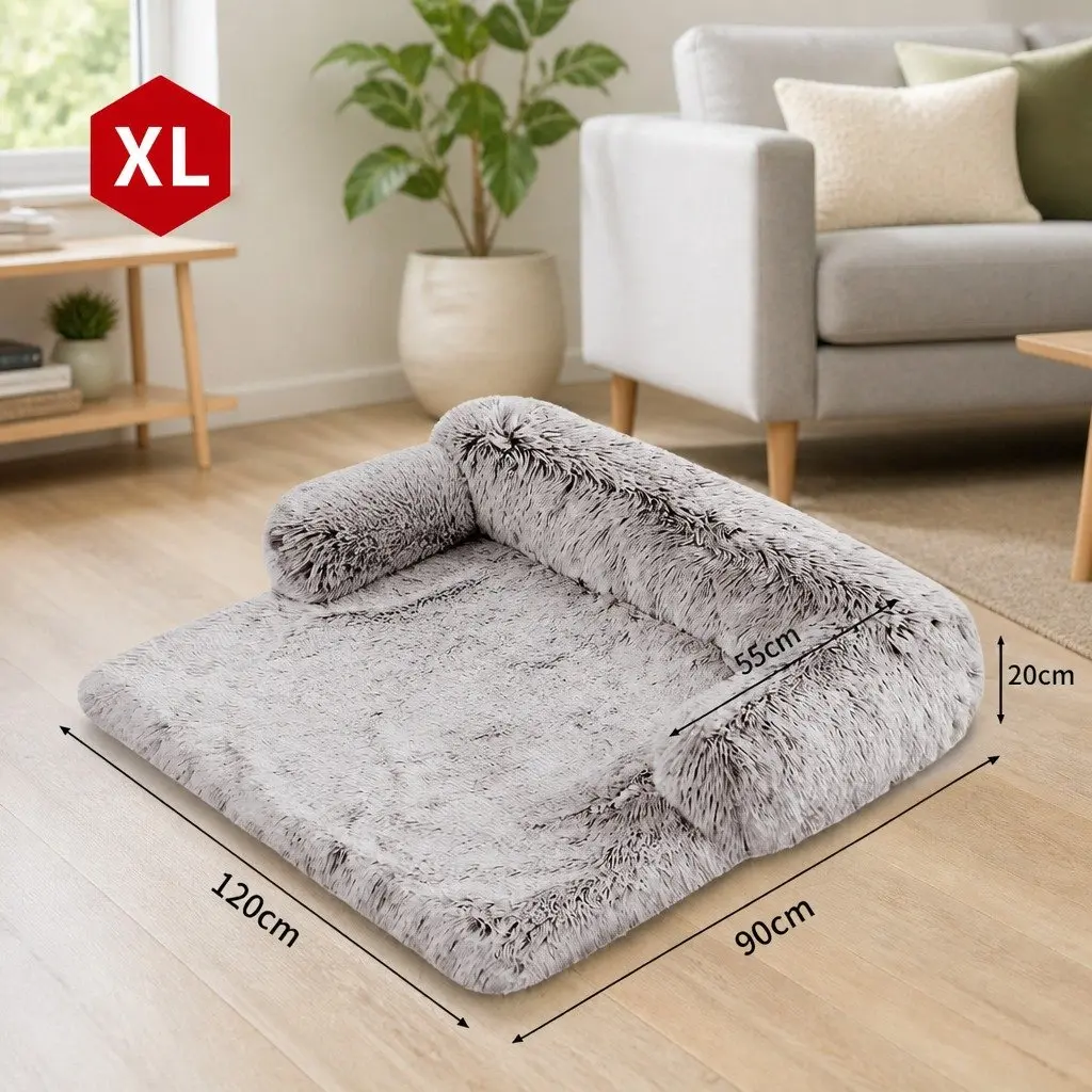 XL Dog Sofa Bed Calming Cushion Plush Mat Cover Protector