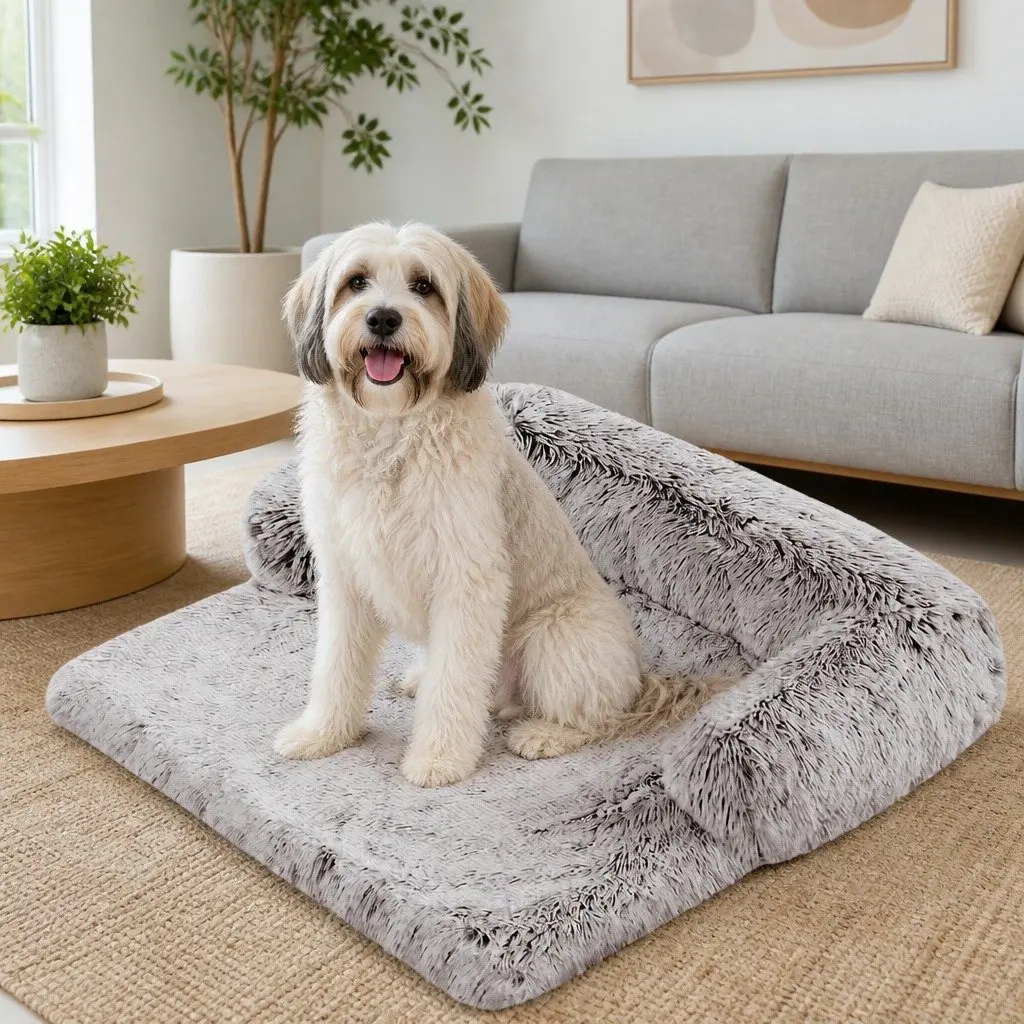 XL Dog Sofa Bed Calming Cushion Plush Mat Cover Protector