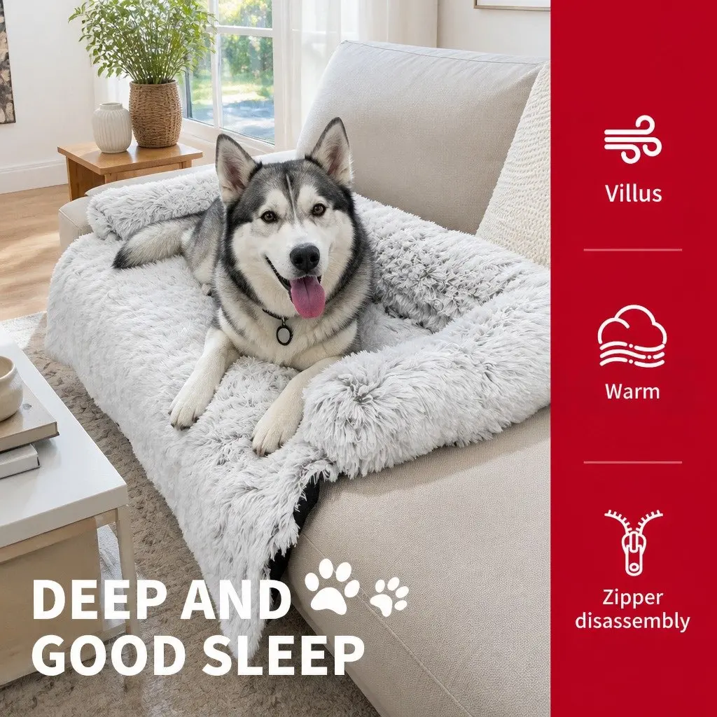 Pet Sofa Bed Calming Waterproof Cover Protector Large