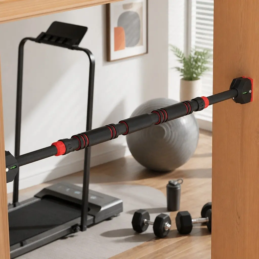 Pull Up Bar Doorway Chin Up Horizontal Bar 70-95cm Adjustable Home Gym Exercise