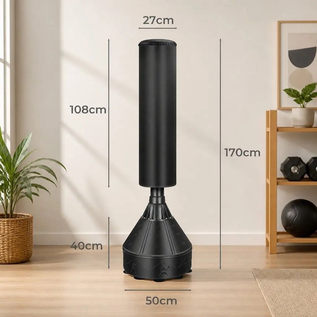 Free Standing Punching Bag Heavy Duty 50cm x 50cm x 170cm for Boxing Kickboxing Martial Arts Training