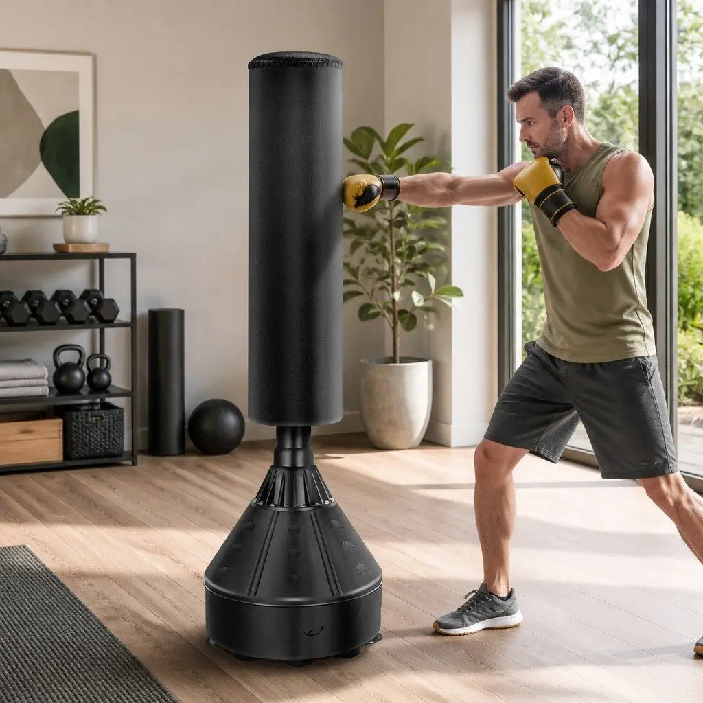 Free Standing Punching Bag Heavy Duty 50cm x 50cm x 170cm for Boxing Kickboxing Martial Arts Training