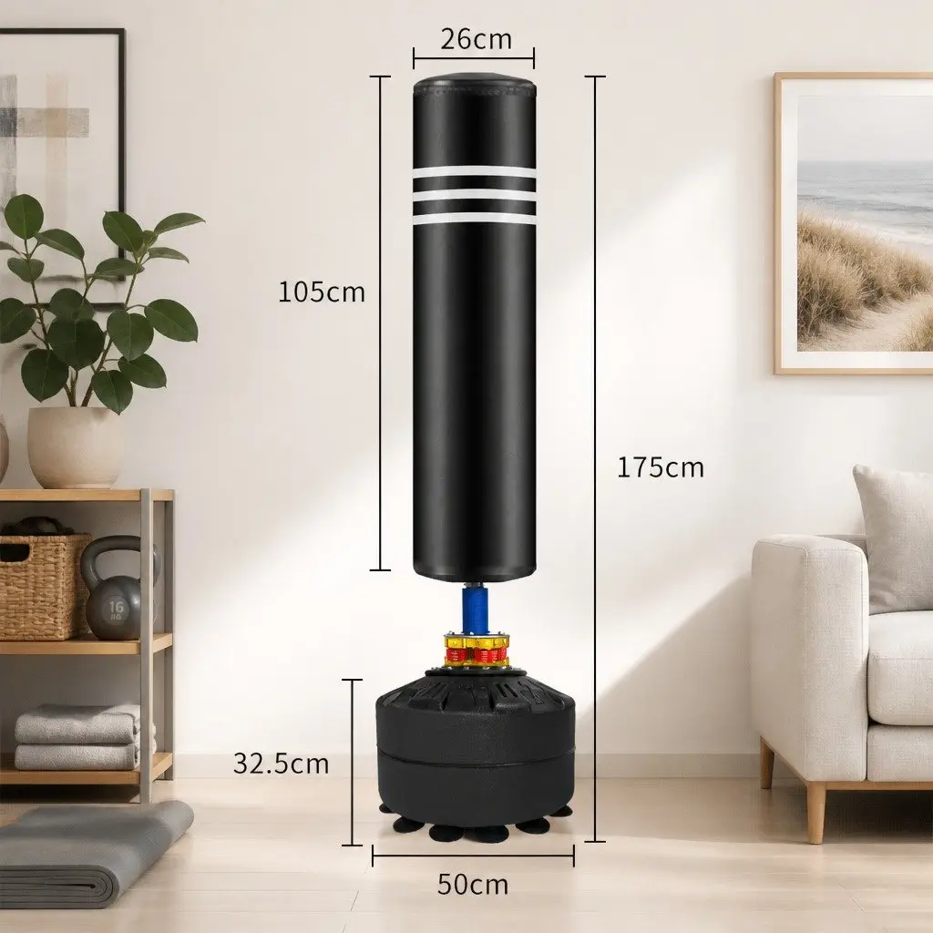 Free Standing Punching Bag Heavy Boxing Training Kick Bag 50cm x 50cm x 175cm