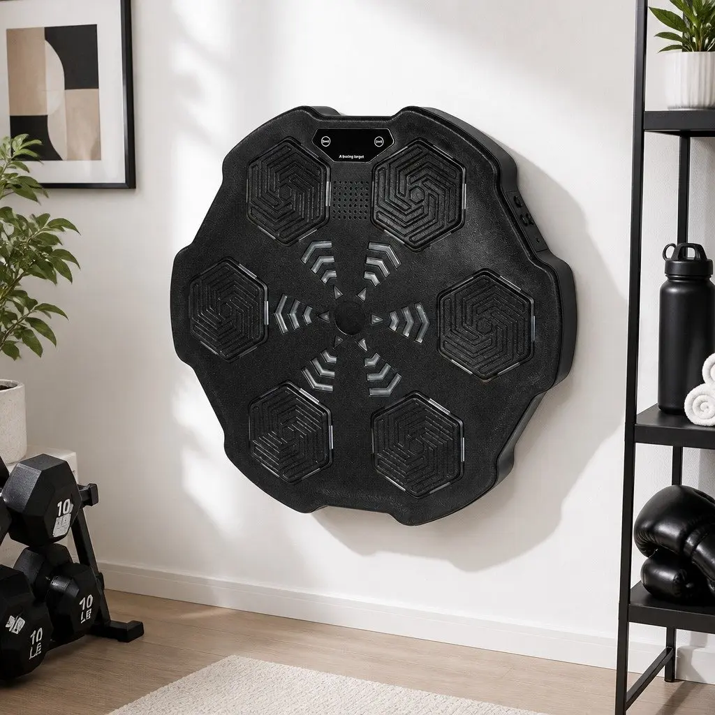 Electronic Music Punching Box Wall Mount Home Gym Fitness Training Machine