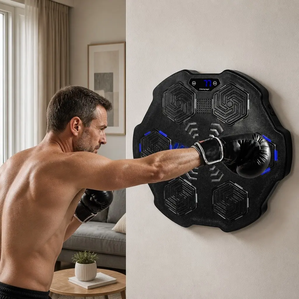 Electronic Music Punching Box Wall Mount Home Gym Fitness Training Machine 45cm