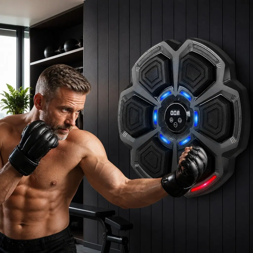 Electronic Punching Box Bluetooth 9 Speed Modes Wall Mounted Fitness