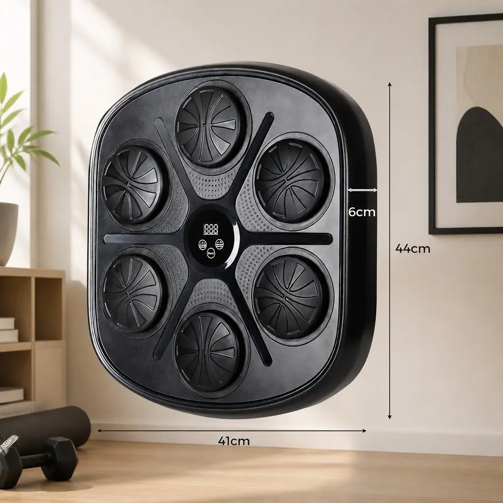 Electronic Music Punching Box Bluetooth Connectivity 9 Speeds Wall Mount Home Workout Training Machine