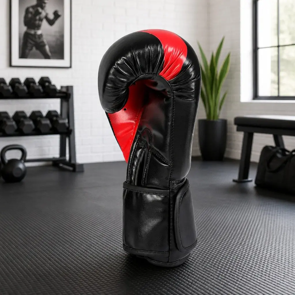 Boxing Gloves 8OZ PU Leather MMA Training Mitts Fight Sparring Punch Bag Gloves