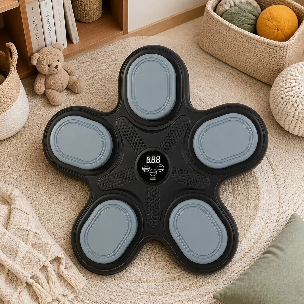 Kids Music Boxing Machine Interactive 10 Speeds 9 Modes Smart Display Bluetooth