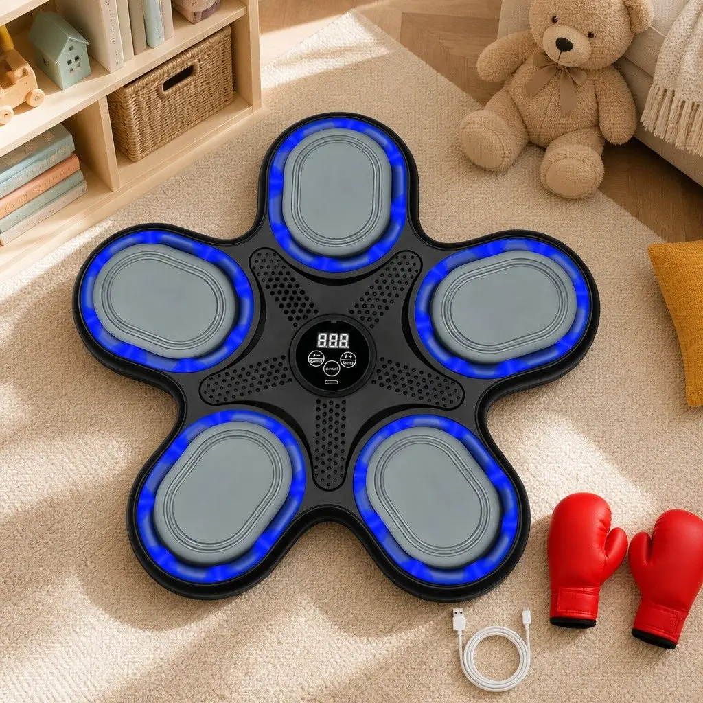 Kids Music Boxing Machine Interactive 10 Speeds 9 Modes Smart Display Bluetooth