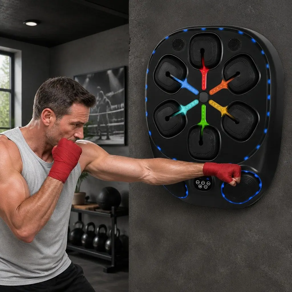 Music Boxing Machine Wall Mount Home Gym Training Workout 10 Speed 9 Modes