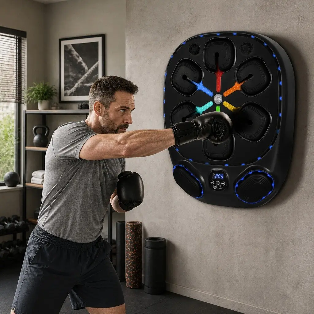Music Boxing Machine Wall Mount Home Gym Training Workout 10 Speed 9 Modes