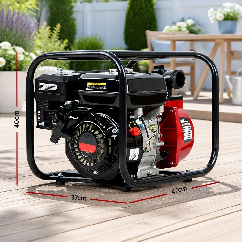 Petrol Water Pump High Flow 2 Inch 7HP 4 Stroke Engine for Garden Irrigation and Heavy Duty Cleaning