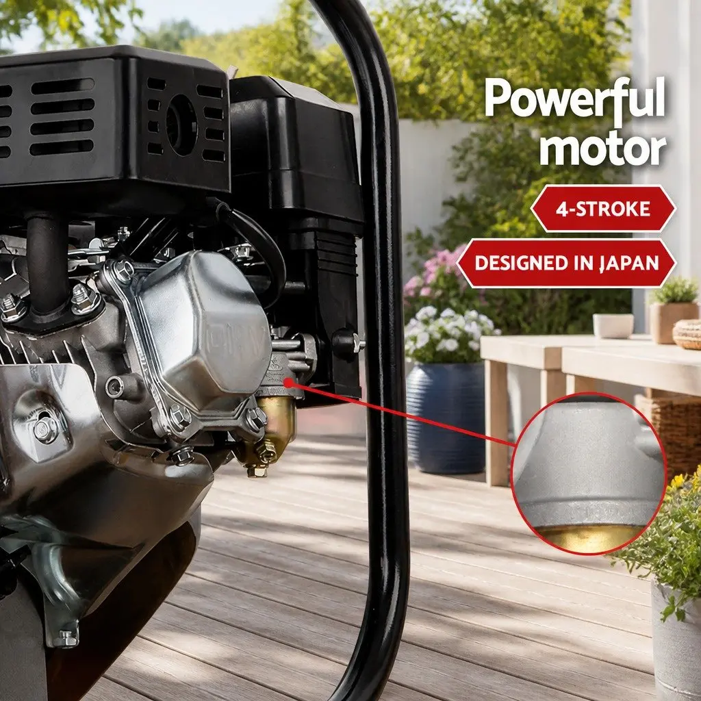 Petrol Water Pump High Flow 2 Inch 7HP 4 Stroke Engine for Garden Irrigation and Heavy Duty Cleaning