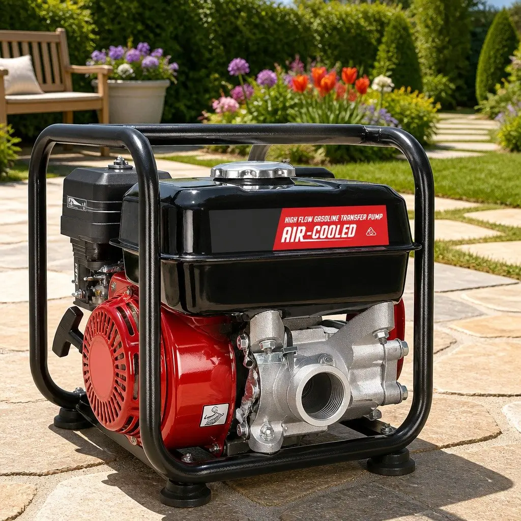 2 Inch Petrol Water Pump 7HP High Flow Transfer Irrigation Garden Farm Pond