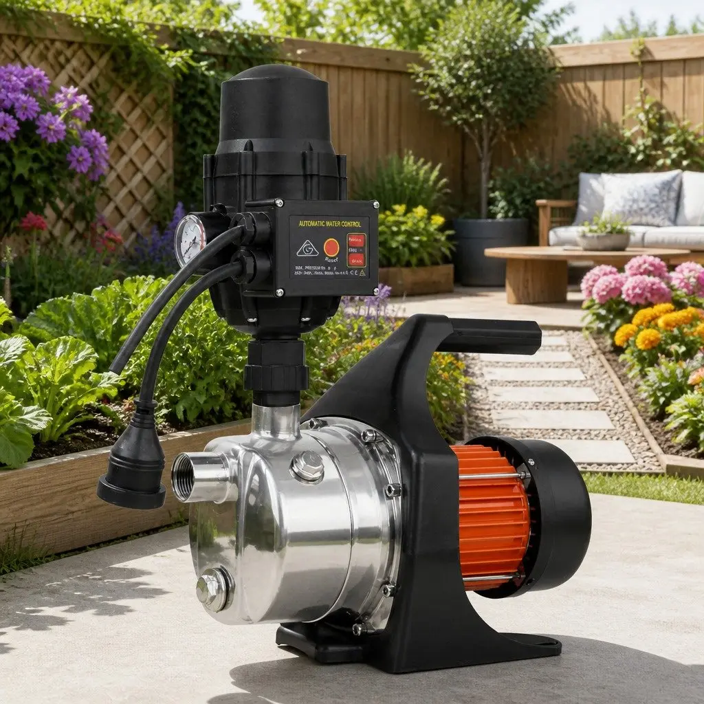 Garden Water Pump Irrigation 800W Max Flow Rate Tank Rain House Black Sprinkler
