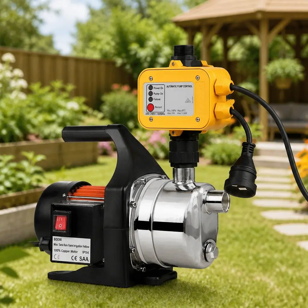 Irrigation Pump 800W High Pressure Stainless Steel Automatic Pressure Controller