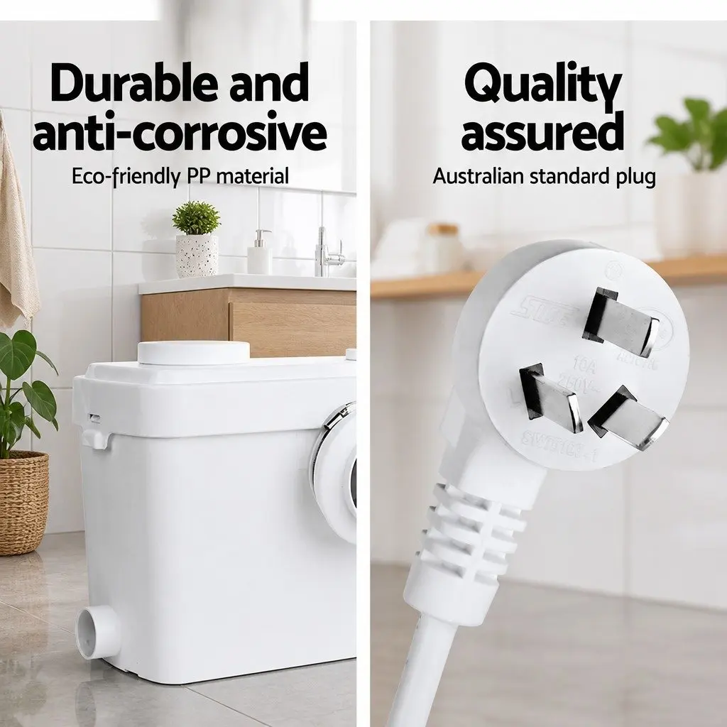 Macerator Sewage Pump Automatic 600W Waste Water Disposal Unit 3 Inlet Ports