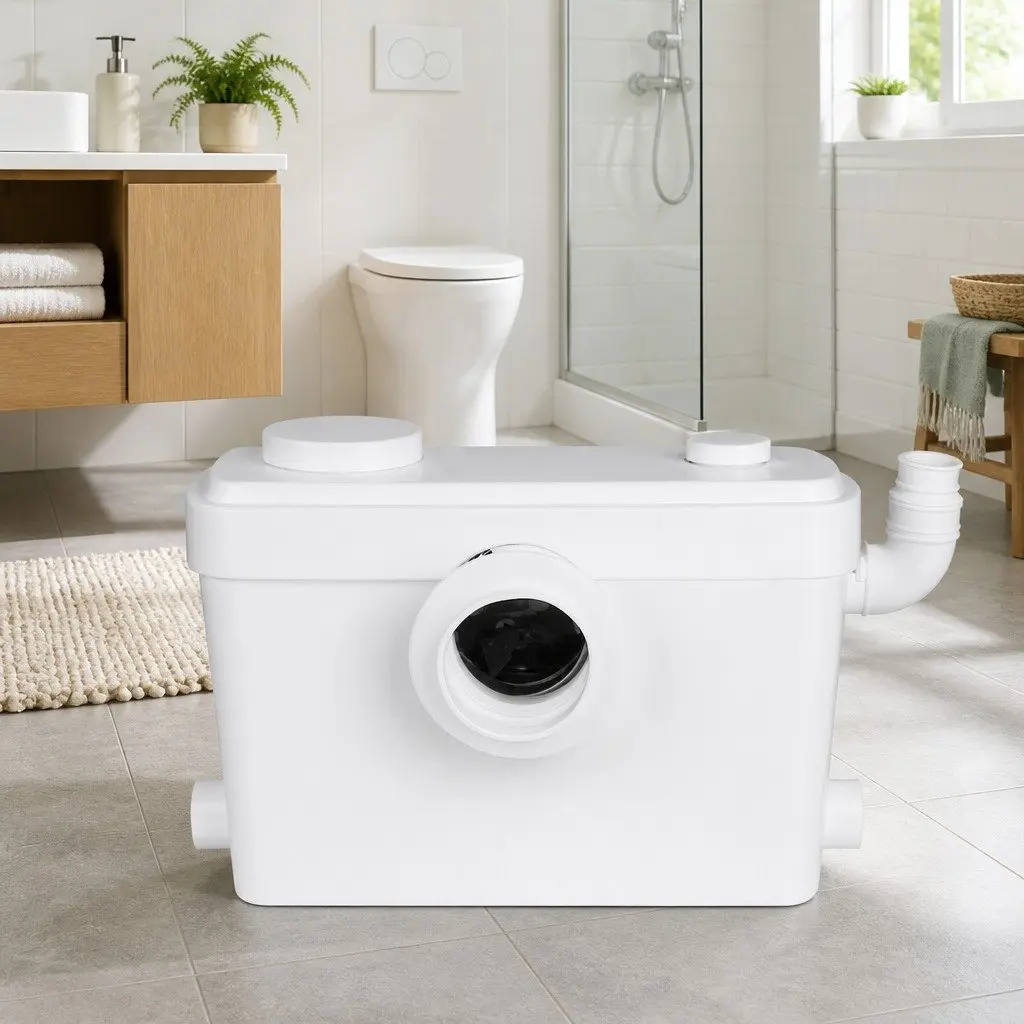 Macerator Sewage Pump Automatic 600W Waste Water Disposal Unit 3 Inlet Ports